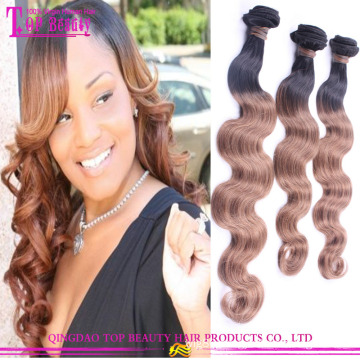 Wholesale 6A grade Color #1bT#8 beauty cheap ombre hair extension